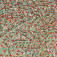 Charger l'image dans la galerie, Jersey - Fleurs sur fond vert