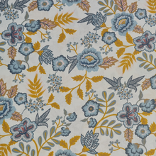 Charger l&#39;image dans la galerie, Popeline de coton - Fleurs bleues
