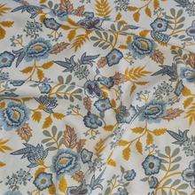 Charger l&#39;image dans la galerie, Popeline de coton - Fleurs bleues
