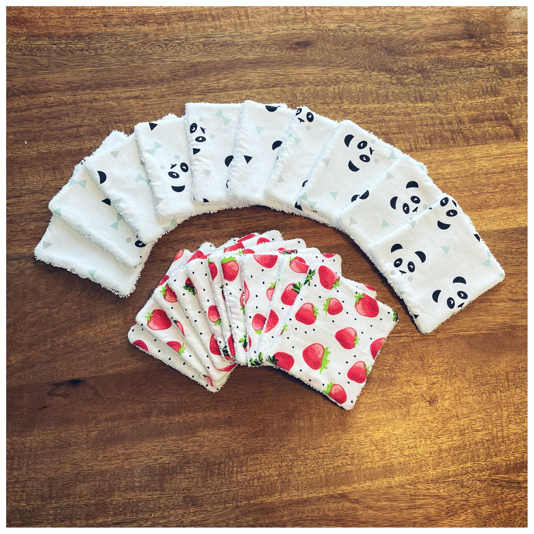 Lot 10 lingettes lavables </p> à personnaliser