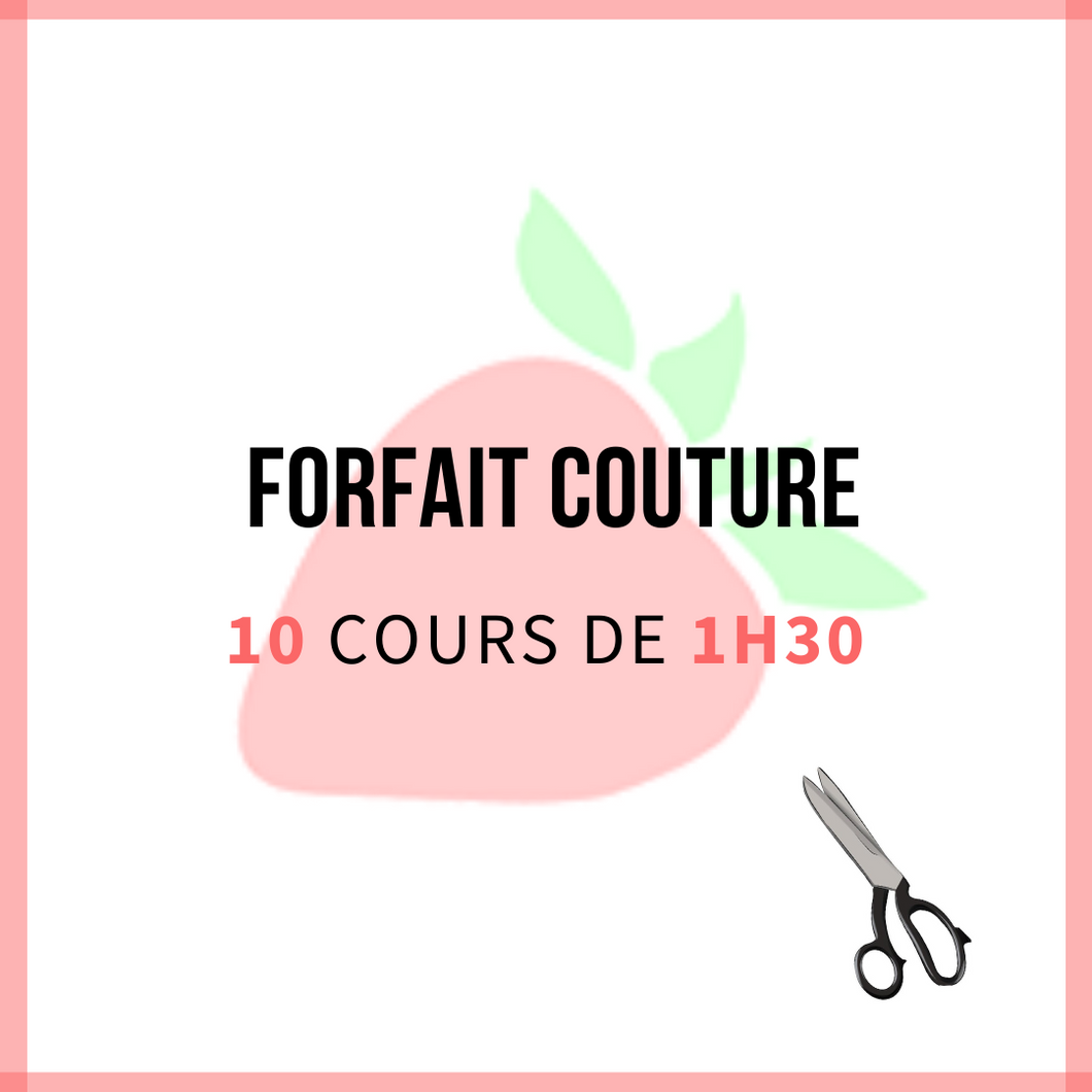 Forfait Couture </p> Carte 10 séances
