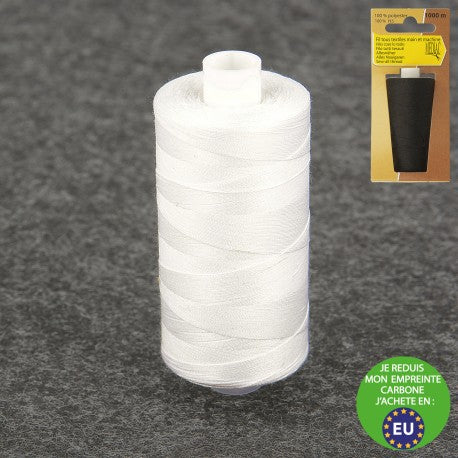 Bobine fil polyester 1000m - Plusieurs coloris