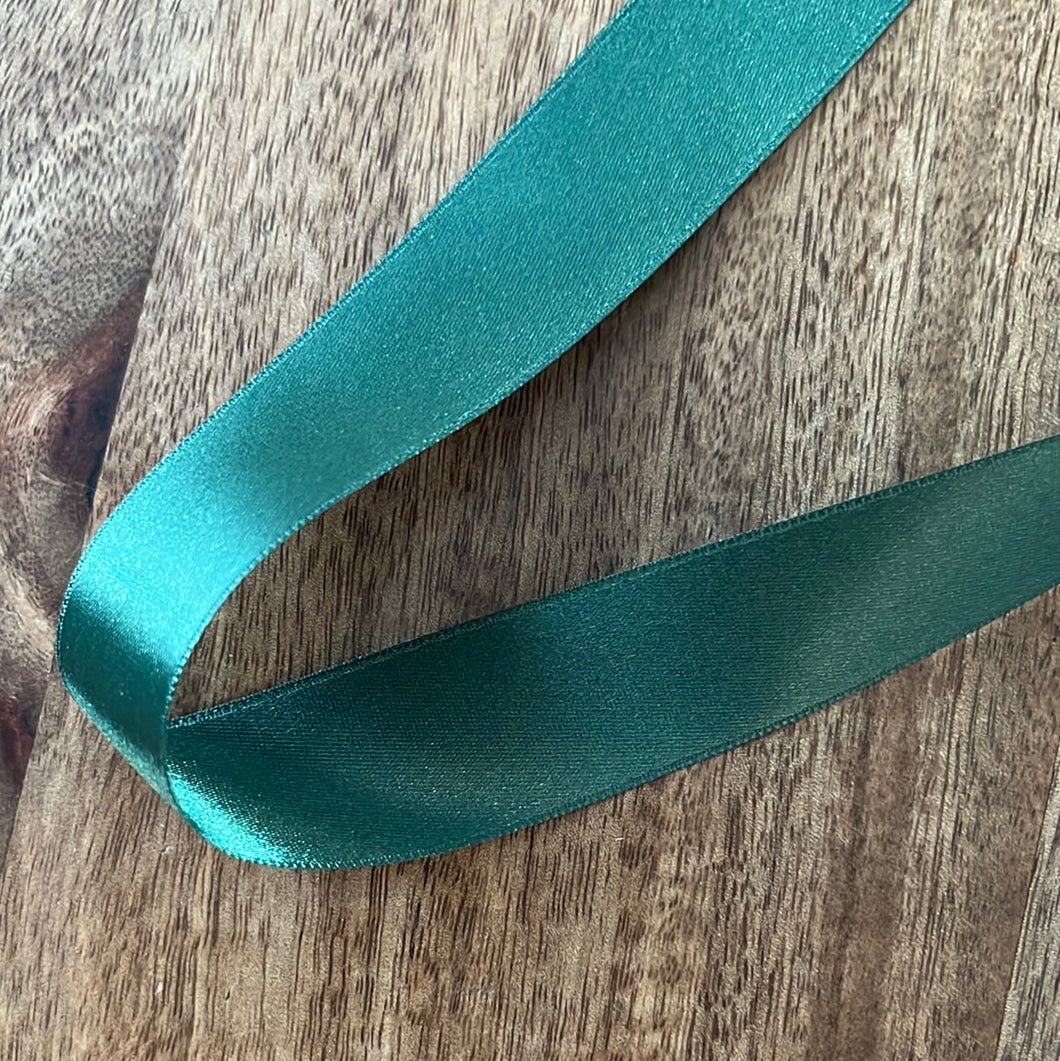 Ruban satin double face 25mm - Vert sapin